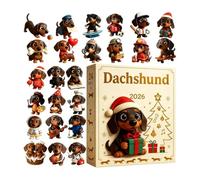 Christmas Calendar Dachshund Advent 24 Days Countdown Dog Calendar