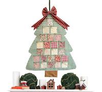 Christmas Calendar - Fabric Tree Hanging for Countdown Celebrations | Embroidered Holiday Motif with 24 Pockets, Festive Wall Decoration for Bedroom, Seasonal Hanging Art for Family Parties