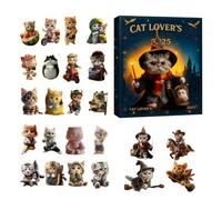 Christmas Calendar | Joyful Acrylic Festive 2D - Christmas 24 Days Cat Countdown Calendar - for Party Festival Holiday Gathering Activities Women Men Adults Kids Family