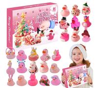 Christmas Calendar Little Ducks - Christmas Countdown Calendar Duck | Cartoon Miniature Duck Figurines, Christmas Calendar 2024, Little Yellow Duck Vinyl Christmas