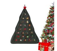 Christmas Calendar with Pockets Tree Shaped Hanging Advent Organizer, 24 Reusable Countdown Bags for Candy Toys gifted | for Front Door Wall Living Room Home Holiday Party Décor