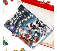 Christmas Calendars | Countdown to Christmas Cow Calendar - Festive Figures Decor Ornament for Tree Women Toddler Men Offices Boy Vacation Wedding Kids Adult Holiday