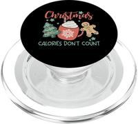 Christmas Calories Dont Count Gingerbread Hot Cocoa Graphic PopSockets PopGrip for MagSafe