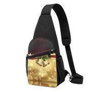 Christmas Camel in The Distance Casual Sling Bag Crossbody Shoulder Pack,Durable Polyester Chest Bag with Multiple Pockets and Key Holder,Adjustable Strap for Men Women