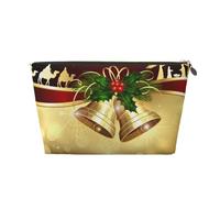 Christmas Camel in The Distance Print Travel Makeup Bag Cosmetic Toiletry Bag Wash Bag Multifunctional Storage with Zipper for Women Girls Gold