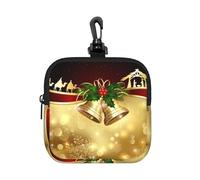 Christmas Camel in The Distance Square Zipper Pouch with All-Over Print,Waterproof Small Organizer Bag, Lightweight Durable for Coins,Cards, Keys for Travel Daily Use