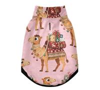 Christmas Camel Warm Dog Coat, Adjustable Durable Doggie Winter Jacket Reversible Cozy Puppy Cold Weather Apparel from Small to Large Breed