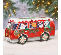 Christmas Camper Van Shortbread Biscuit Tin 320g - Traditional Scottish Butter Shortbread - Festive Gift, Collectible Tin, Perfect for Sharing