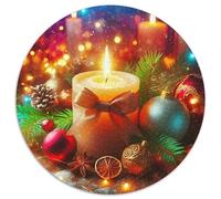 Christmas Candle 1000 Pieces Jigsaw Puzzles For Adults Family Challenge Toys Stress Relieving Entertainment Exercise The Memory of The Brain for Adults And Kids, Age 12 Years Up 1000pcs (67.5x67.5cm)