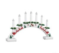 Christmas Candle for bridge 39cm Wooden Light Decor Indoor Christmas(A) | Traditional wood look, indoor holiday decor, fits window sill, mantel display, cozy ambiance