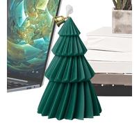 Christmas Candle - Glass Christmas Tree | Candle Holder in Barge | Christmas Silicone Soap Moulds for Candle Making | Aromatherapy Candle in Wax
