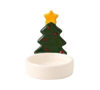 Christmas Candle Holder, Christmas Tree Penguin Ceramic Candle Holder, Drip-Proof, Decorative Decoration for a Festive Atmosphere, Perfect for Desktop, Office Decoration and