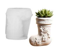 Christmas Candle Mold - Seasonal Craft Support, 3D Stocking Shape Texture Visual, 11cm Tall Casting Volume, Silicone Accessory Case Resin Mould | for Home Decor Storage Jar Planter Holiday Projects