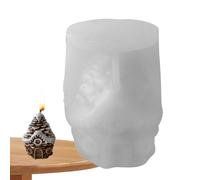 Christmas Candle Molds - Pine Cone House Silicone Moulds for Wax, Cement and Soap Mold with Holiday Decorations, Craft Supplies for Party Planners Teachers Art Enthusiasts Workshops Weekend Activities