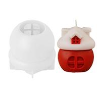 Christmas Candle Molds - Santa's Cottage Resin Casting Clay Craft - House Mold Candle Making | Santa's Cottage for Holiday Thanksgiving Fall Winter Birthday Table