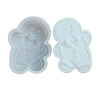 Christmas Candle Molds | Silicone Moulds for Epoxy Gingerbread Man DIY Tools for Wax Clay Soap Decoration Home Ornaments Office Party Activities
