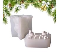 Christmas Candle Molds - Silicone Resin Candle Mold | Festive Home Decor Craft Moulds for Aromatherapy Soap Aromatic Wax Art Craft Polymer Paste Creative Projects