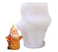 Christmas Candle Mould Silicone 3D Festival Pattern Reusable Craft Molds Candle Making Kit for Thanksgiving Autumn Winter Home Table Party Celebration Decoration 8.4 x 6.5 cm