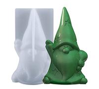 Christmas Candle Moulds Gonk Gnome 3D Mold, Christmas Silicone Moulds for Wax Melts, Christmas Moulds for Chocolate Candy Molds, Xmas Decorations DIY Craft Casting Soap Mould Resin Ornament Making (A)