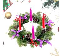Christmas Candle Rings Centrepiece Decoration Candle Holder Advent Wreath, Practical Artificial Candle Holder, Exquisite for the Christmas Party