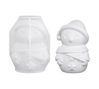 Christmas Candle Silicone Mold, 3D Snowman Casting Epoxy Clay Mold for Candle Making, Winter Holiday DIY Form for Home Crafts Cake Soap Wedding Decoration Projects Creative Arts Crafting