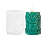 Christmas Candle Silicone Mold - Gingerbread Man Snowman Cylindrical Candle Mold | DIY Soap, Clay, Chocolate and Cake | Navide Craft Tool