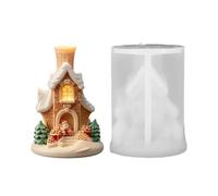 Christmas Candle Silicone Molds 3D Snow Village Casting Tool