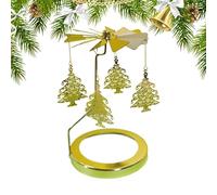 Christmas Candle Spinner, Christmas Candle Spinner,Rotating Snowflake Candle Holder - Golden Rotating Candle Holder Stainless Steel Spinner Glod