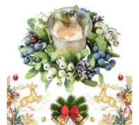 Christmas Candle Wreath Holder - 7.87 Inch PVC | 20 x 6 cm, Versatile Table Decoration - Centrepiece for Weddings, Parties, Warm Atmosphere at Home