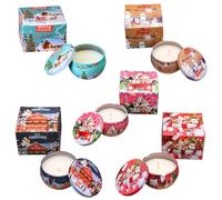 Christmas Candles Gifts Box Set for Women,5 Pack Scented Soy Wax Candles with Strong Fragrance, Aromatherapy Gift for Anxiety Relief,Xmas Festival Children's Atmosphere Gifts Xmas Decoration