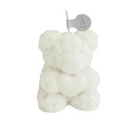 Christmas candles Rose Bear Candle Valentine's Day For Women Shaped Rose Candle Flower Bear For Day Mom Handmade Soy Wax Scented (White,One Size)