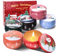 Christmas Candles Scented Candles, 6PCS Aromatherapy Candle Gift Set for Women Candles for Home Scented for Her Scented Candles for Christmas,Birthday, Thanksgiving, Mother's Day