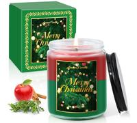 Christmas Candles, Scented Gifts Set, Soy Aromatherapy Candle for Women, Large Jar Scented Candle for Christmas, Her Birthday Gifts -Apple Cinnamon, Cedar
