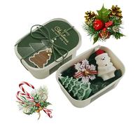 Christmas Candles,Snowflakes Lightweight Craft Wax Set | Christmas Tree Wax Candles,for Mother Birthday Fall Home Autumn Valentines Holiday Home Indoor