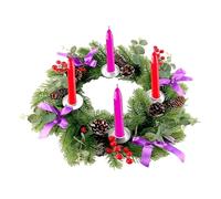 Christmas Candlestick Wreath | Candle Holder with Candle Garland Ring - Practical Exquisite Artificial Candlestick Wreaths for Christmas Party