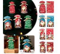 Christmas Candy Bag Ribbon Drawstring Bag Peaceful Rabbit Bag Gift Packaging China Bag From Cross-Border Shopping 50PCS