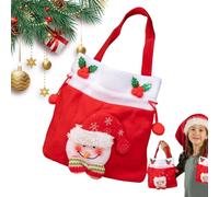 Christmas Candy Bag | Winter Holiday Sack - Small Christmas Candy Bag with Drawstring, for Classroom Meetings, Home, Community, School with Chocolate, Toys, Jelly,
