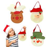 Christmas Candy Bags | 3-Piece Goodie Container with Handle - Christmas Felt Candy Bags,for Children Teachers Holiday Winter Decoration Shopping Cookie Small Toys