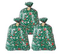 Christmas Candy Bags | 3 Pieces Pouch and Bag Small Size, Christmas Gift Packaging | Labels for Chocolates, Sweets, Biscuits, Celebrations, Parties