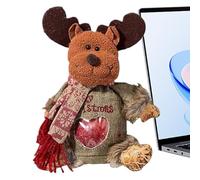 Christmas Candy Bags, 3D Santa Snowman Reindeer Fruit Pouch, Zipper Reusable Pouch Bag for Holiday Christmas Candy Fruit Food Storage Goody Party Decoration