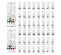 Christmas Candy Bags - 50pcs Homemade Happy Christmas Style, Goodie Wraps, Candy Cookie Treat Bags, Kids Goody Bag With Santa Snowman Pattern For Holiday Winter Party Supplies