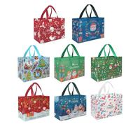 Christmas Candy Bags | 8 Pieces Reusable Washable Compact Bags - Treat or Treat Party Favor Bags | for Students Parties Birthdays Jokes Fillers Class Scu
