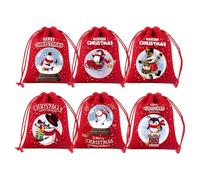 Christmas Candy Bags - Candy Bags 3.9 X 4.72 Inch, Packing Bag | Drawstring Pouch, 6 Pieces, For, Birthday Party, Holiday, Wedding, Party, Gift