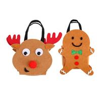 Christmas Candy Bags | Felt Reusable Pouches - Holiday Christmas Wrapping Bags | for Pastries Food Chocolates Lollipops Party Favors