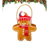 Christmas Candy Bags | Gingerbread Man Gourmet Pouch | Decorative Portable Organizer for Snacks Jewellery Party Snacks Adults