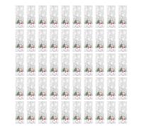 Christmas Candy Bags - Santa Snowman Pattern Cookie Holder, Winter Festival Candy Wraps, Goodie 50x Reusable | For Eve Dessert Presentation, Ras Gift Exchange
