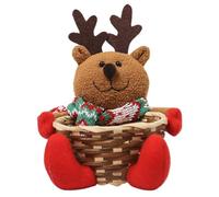 Christmas Candy Basket With Cute Cartoon Vibrant Decorative Design for Sugar Cookie Decorations, Party Tabletop - Reindeer