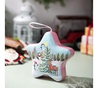 Christmas Candy Box, 1PCS Tin Can Shaped Candy Box, Festive Treat Container Holiday Decor Boxes For Parties For Holiday Celebrations(B)