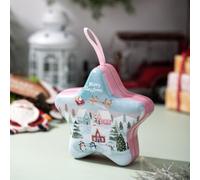 Christmas Candy Box, 1PCS Tin Can Shaped Candy Box, Festive Treat Container Holiday Decor Boxes For Parties For Holiday Celebrations(F)