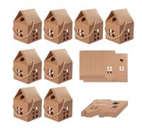 Christmas Candy Boxes - 30 Pieces House-Shape Containers, Holiday Cookie Boxes with Festive Design, Cute Treat Holders for Snacks, Seasonal Party Favors for Kids Adults, 2.95 InchesChristmas Can